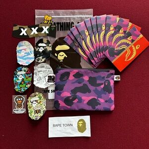 Bape Color Camo Pouch Set